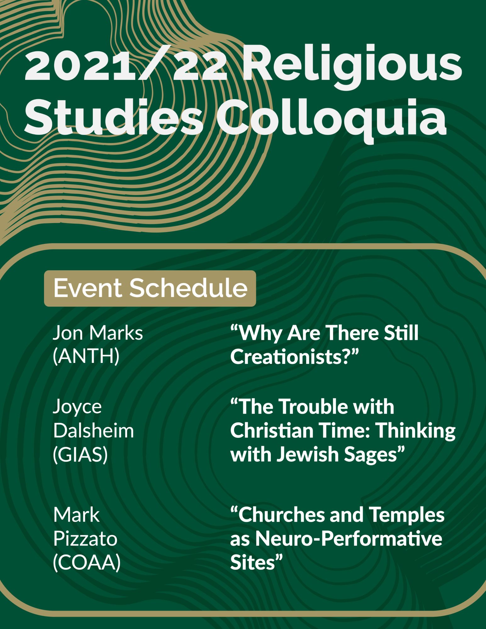 2021/22 Religious Studies Colloquia
Event Schedule