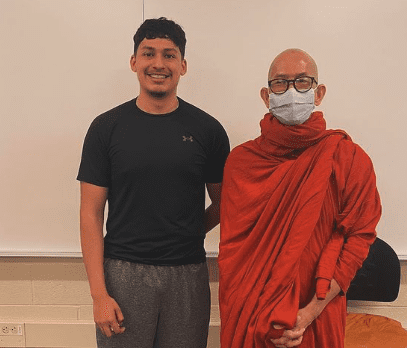 Monk visits Dr. K's class